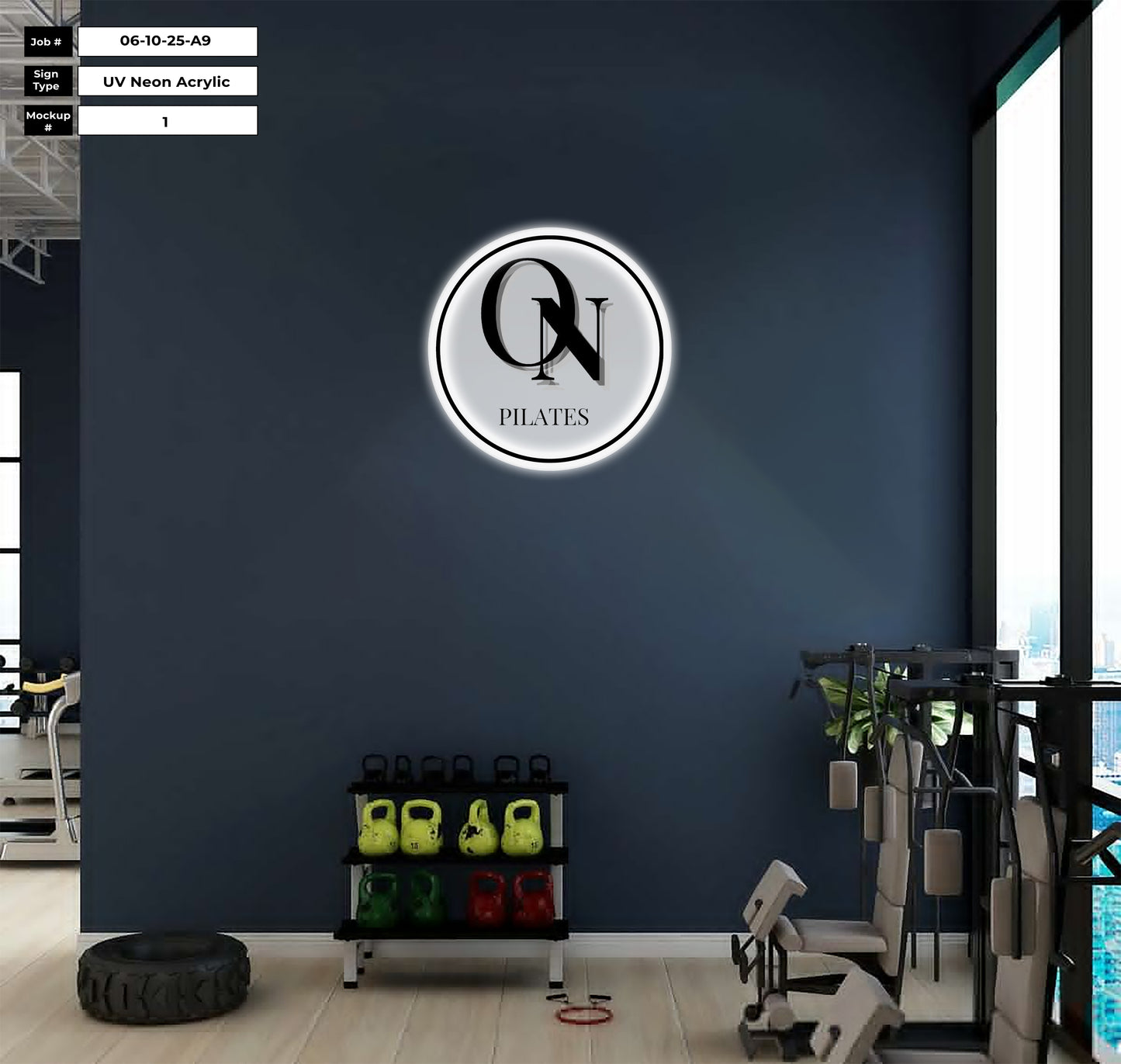 ON Pilates | 28x28 Round Acrylic Sign (10% Discount)
