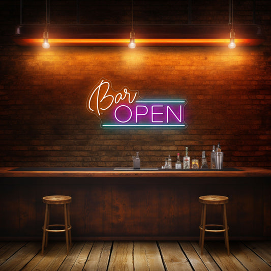 Bar Open Sign Neon – LED Light Sign for Bars, Pubs & Cafes - Neonsnest.com