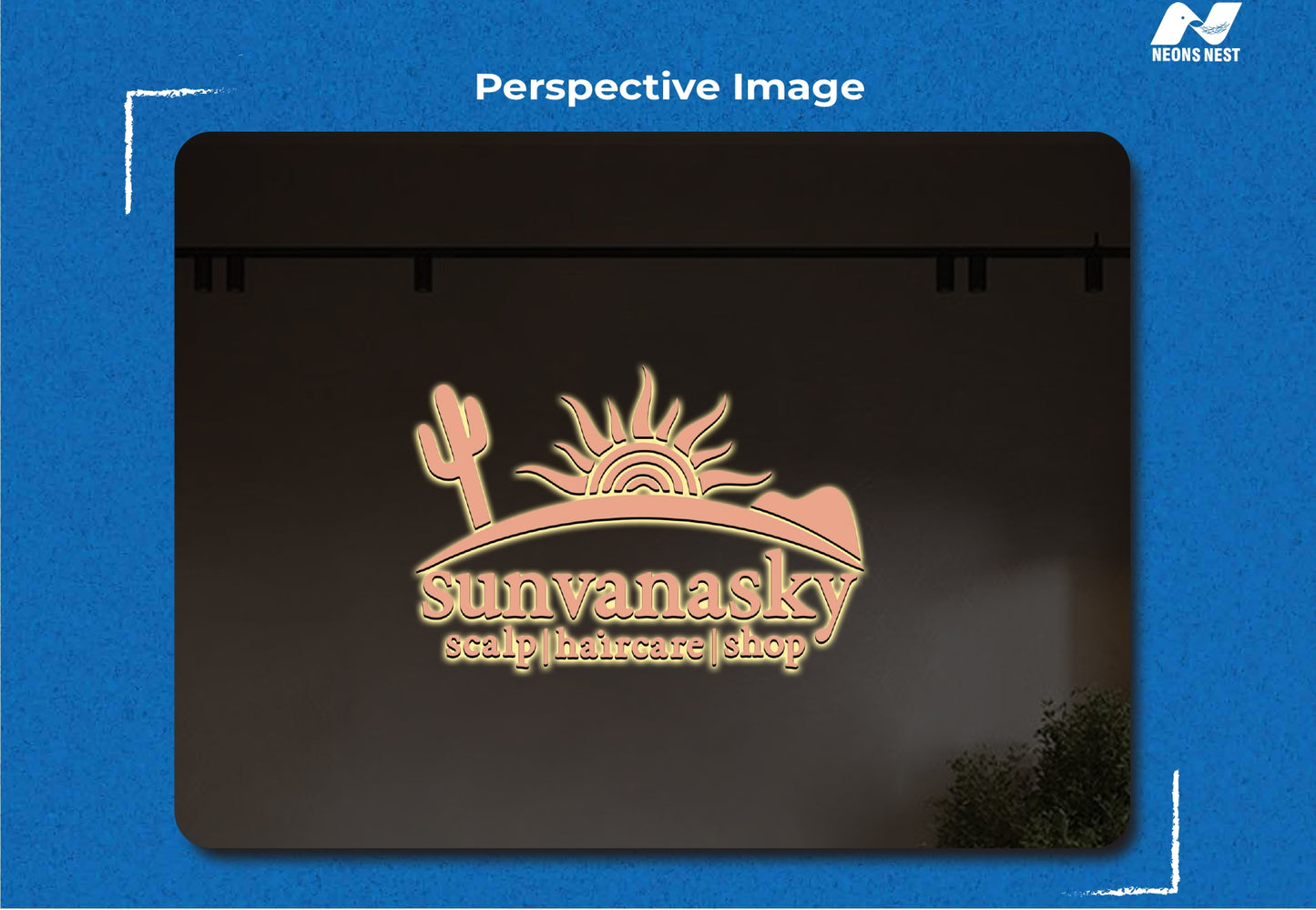 3D Metal Back-lit Sign-Sunvanasky scalp|haircare|shop