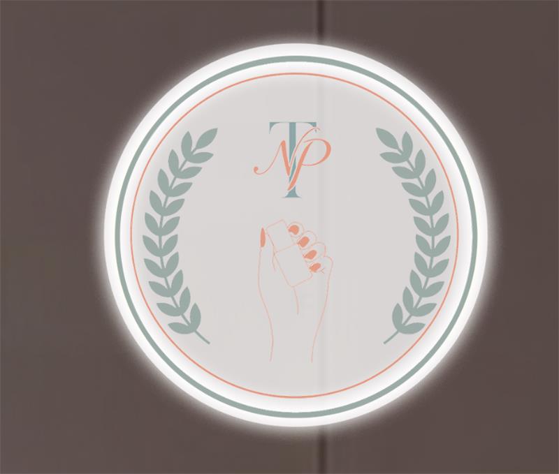 The Nail Place Round Acrylic Sign