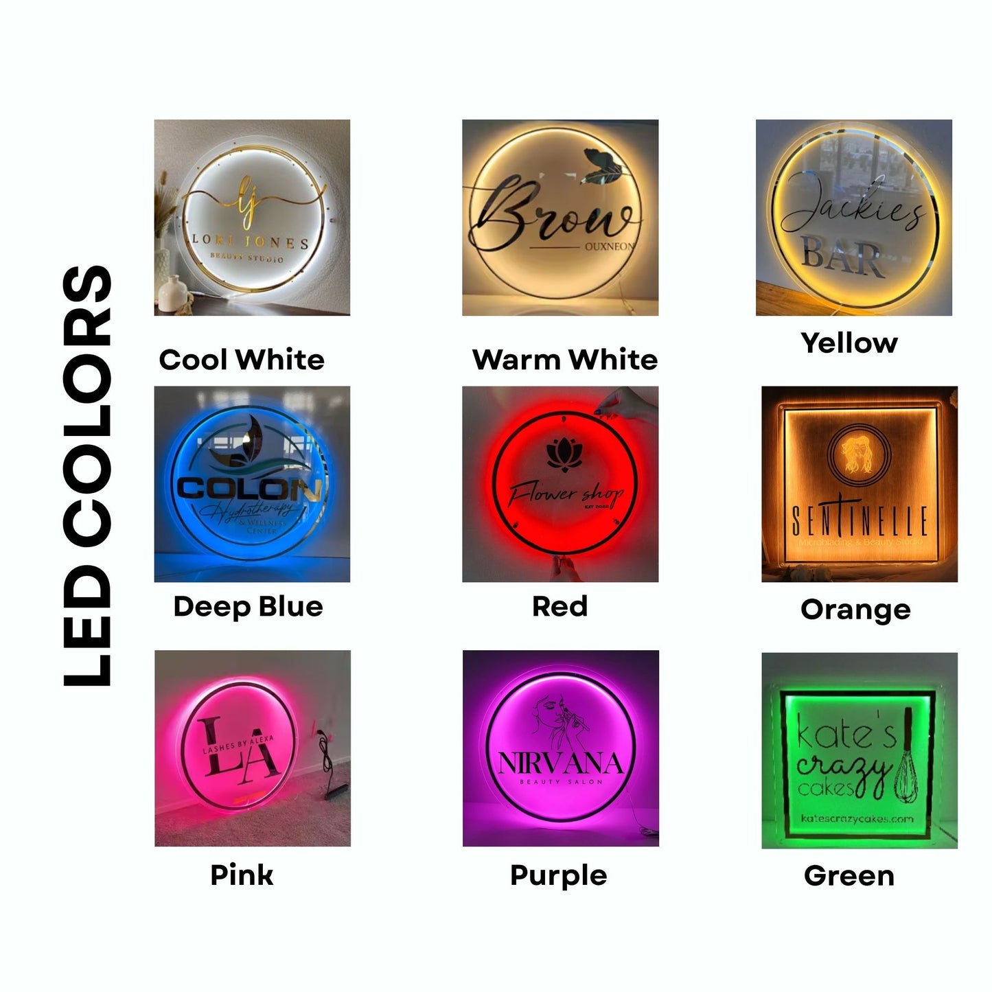 Custom Round Acrylic Business Sign – LED-Backlit Logo Display