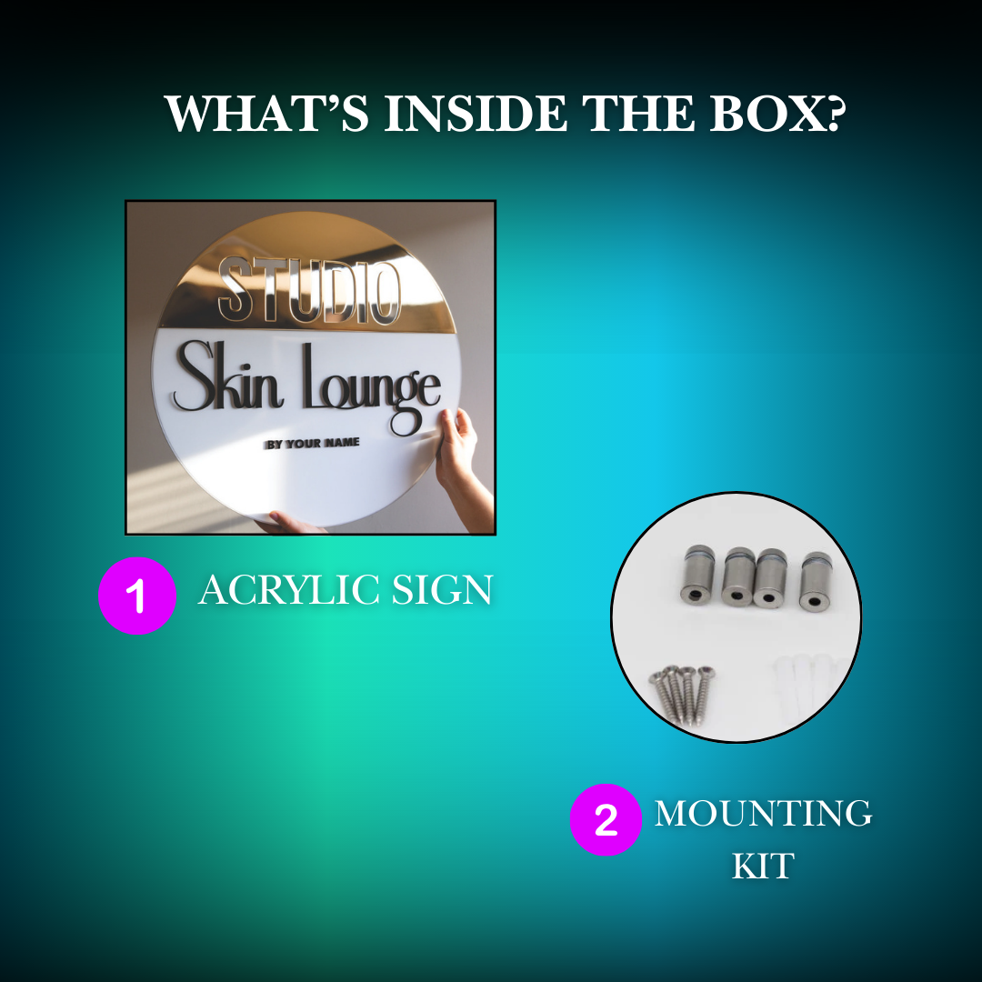 Acrylic Sign Inside the box