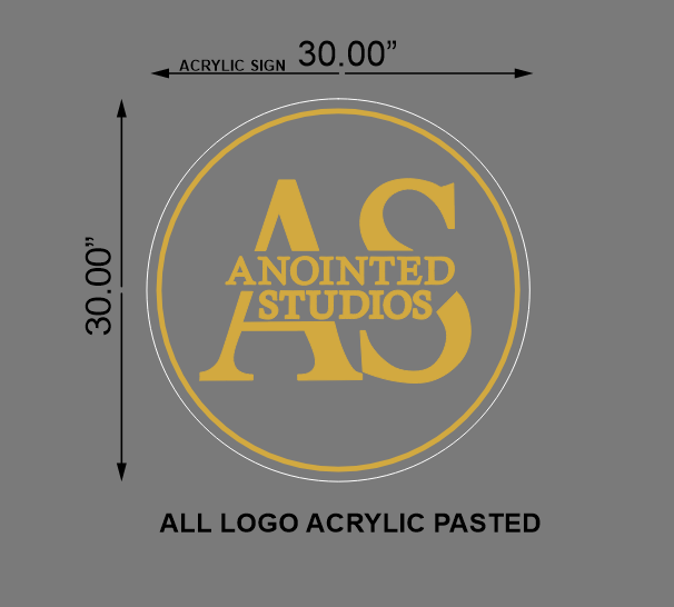 Anointed Studios Round Acrylic Sign - Neonsnest.com