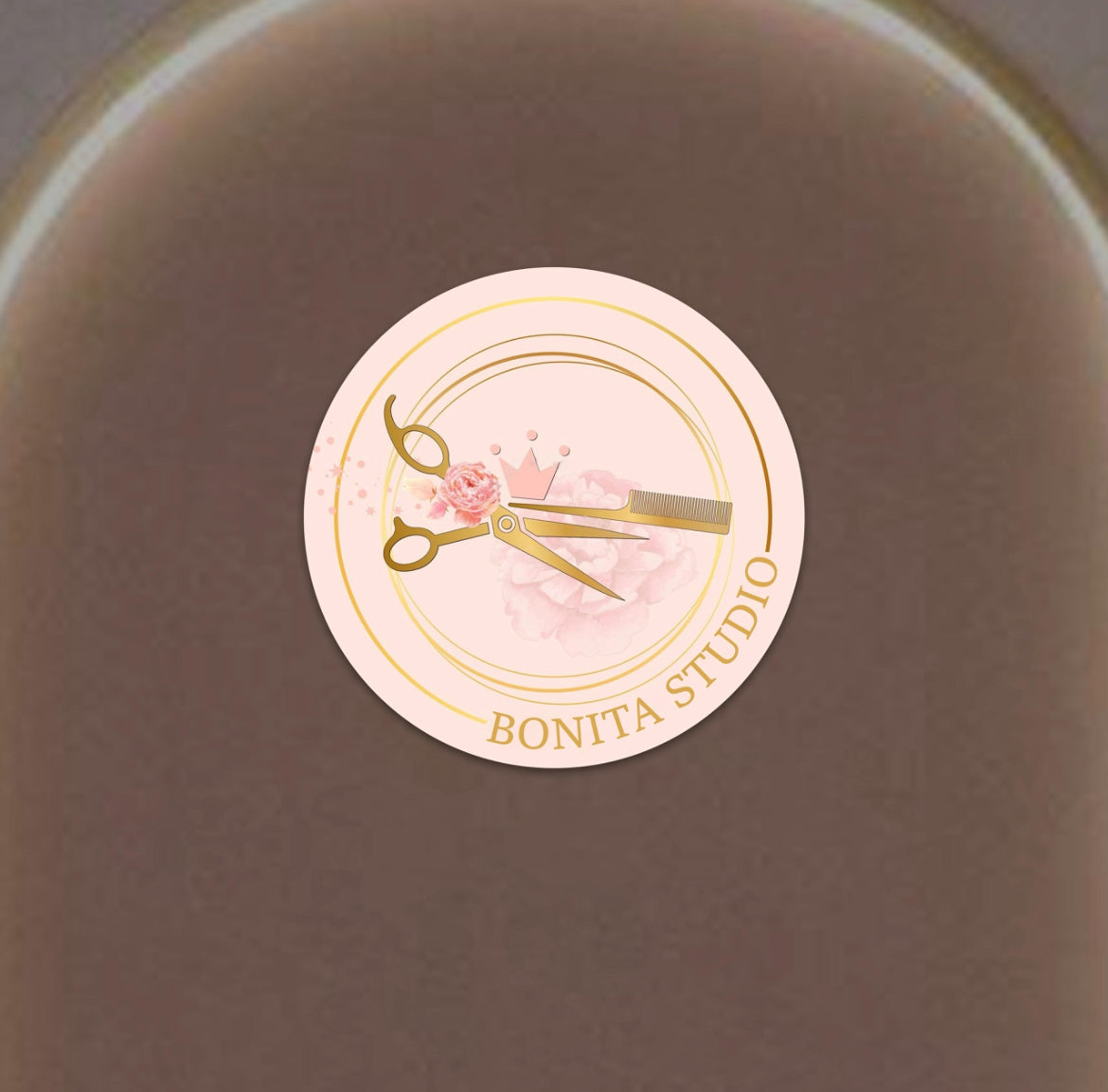 Round Acrylic Sign for Bonita Studio