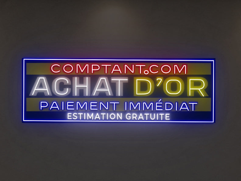Achat D'or UV Neon Sign