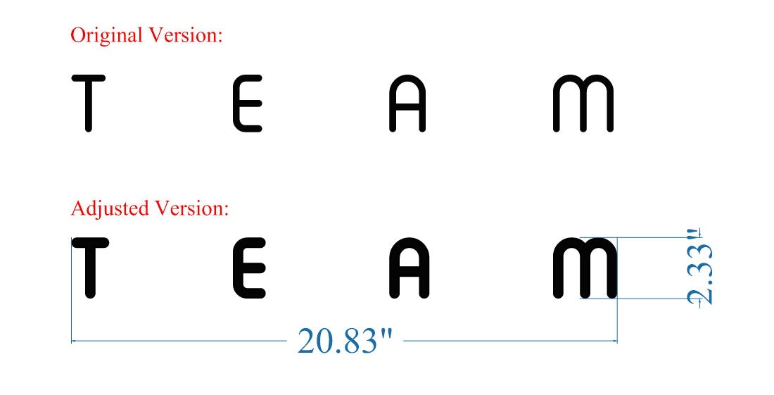 Metal floating letters