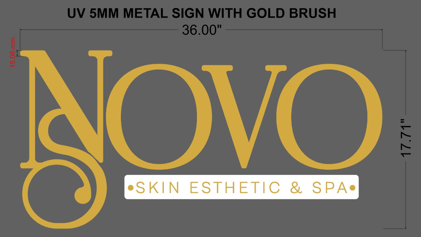 Novo Skin Aesthetic & Spa | 5 mm Metal Sign