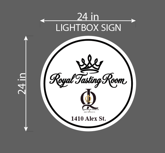 Royal Tasting Room Lightbox Sign