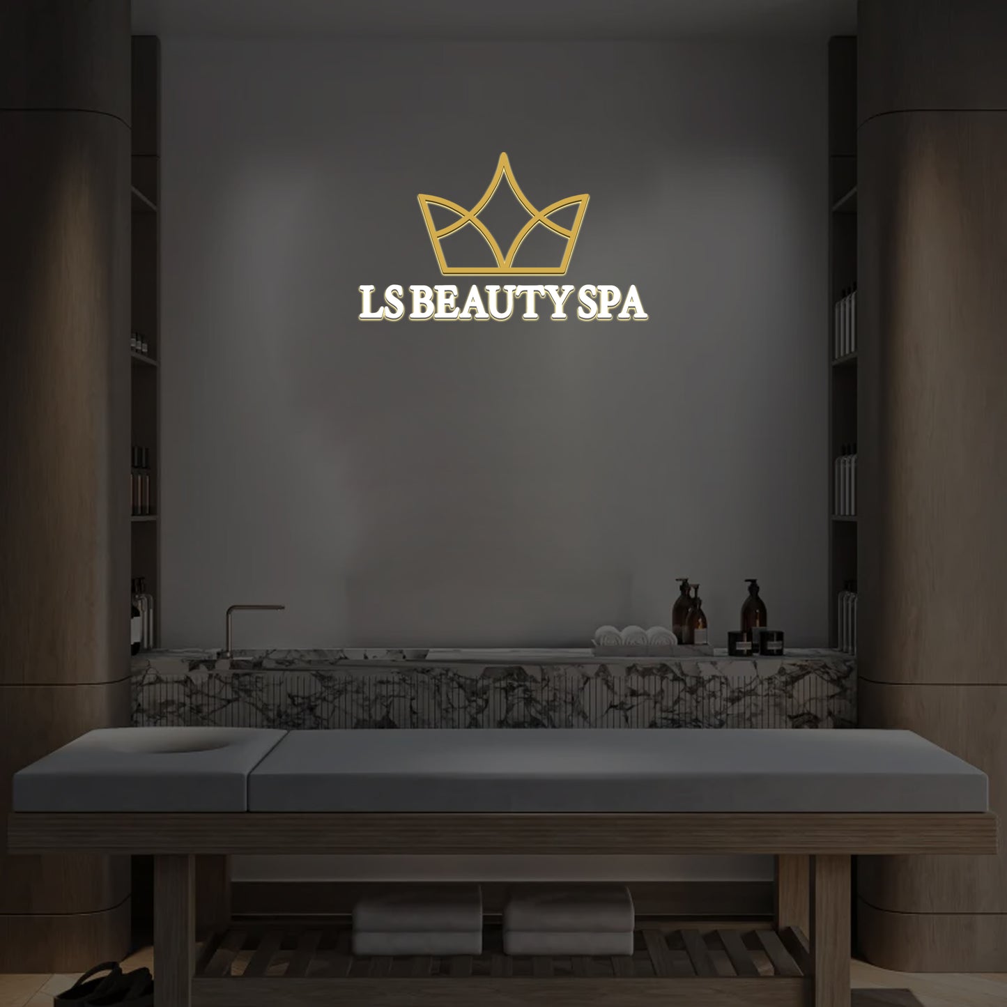 3D metal backlit Sign for LS BEAUTY SPA - Neonsnest.com