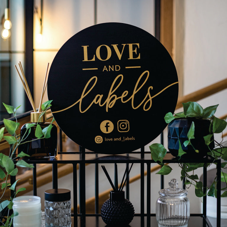 Love and Labels Acrylic Sign 04