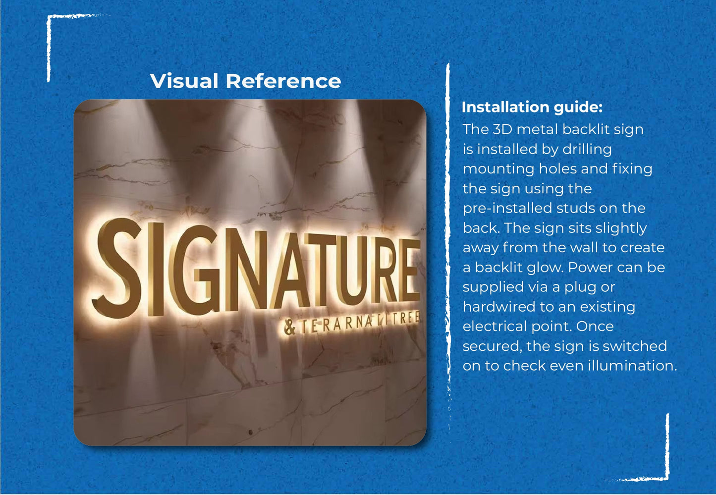 3D Metal Back-lit Sign-Ahava Beauty