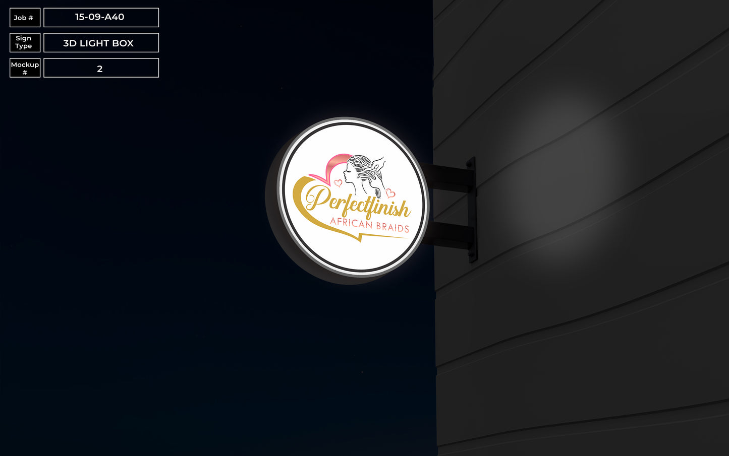 3D Lightbox Sign