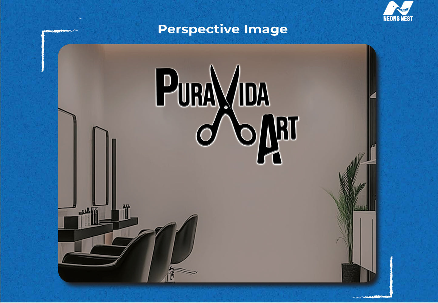 Pura Vida Art 3D Metal Back-Lit - Neonsnest.com