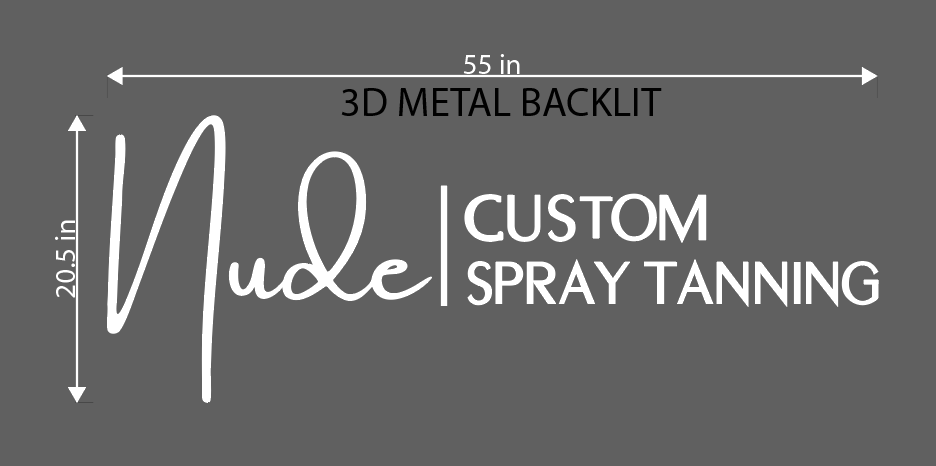 3D Metal Backlit Sign for Crista - Neonsnest.com