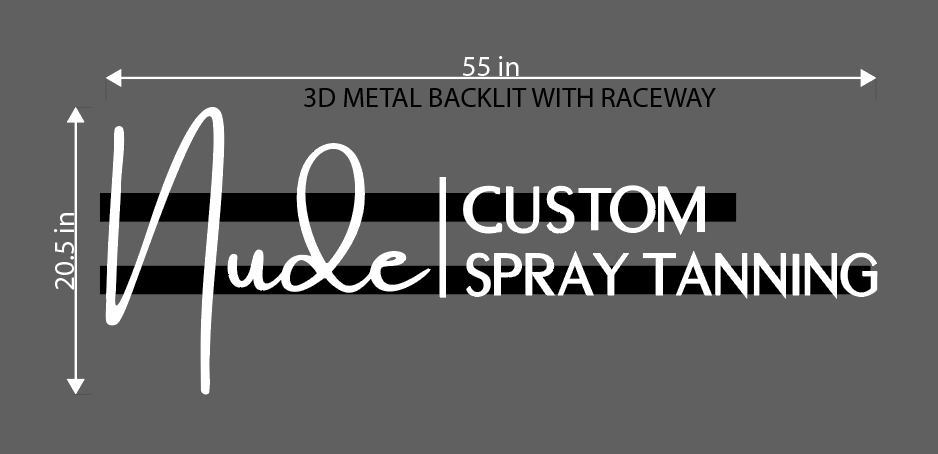 3D Metal Backlit Sign with Raceway for Crista - Neonsnest.com