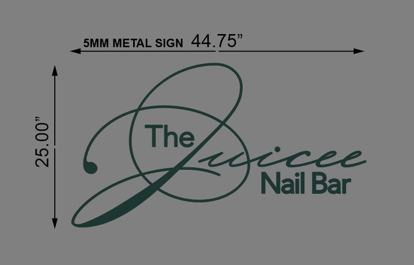 5mm Metal Sign for Juice Nail Bar