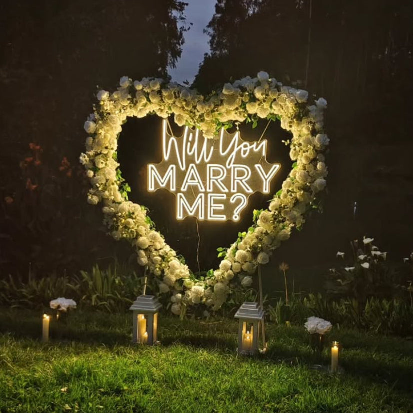 Will You Marry Me Neon Sign Love