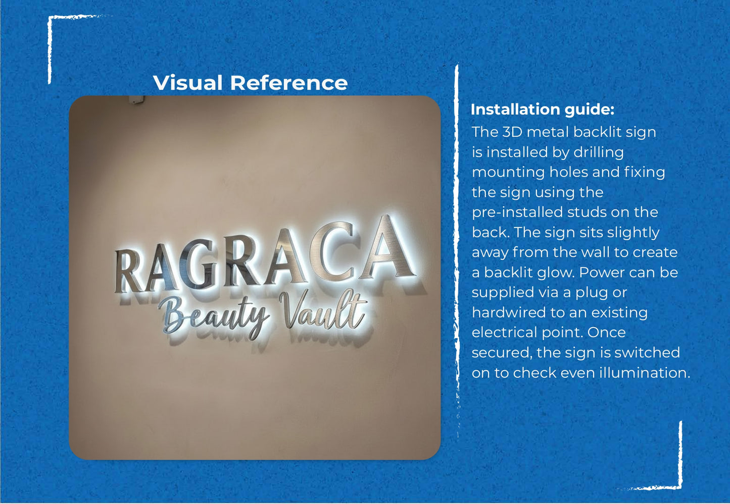 UV Metal Back-lit Sign-Winding Serenity - Neonsnest.com