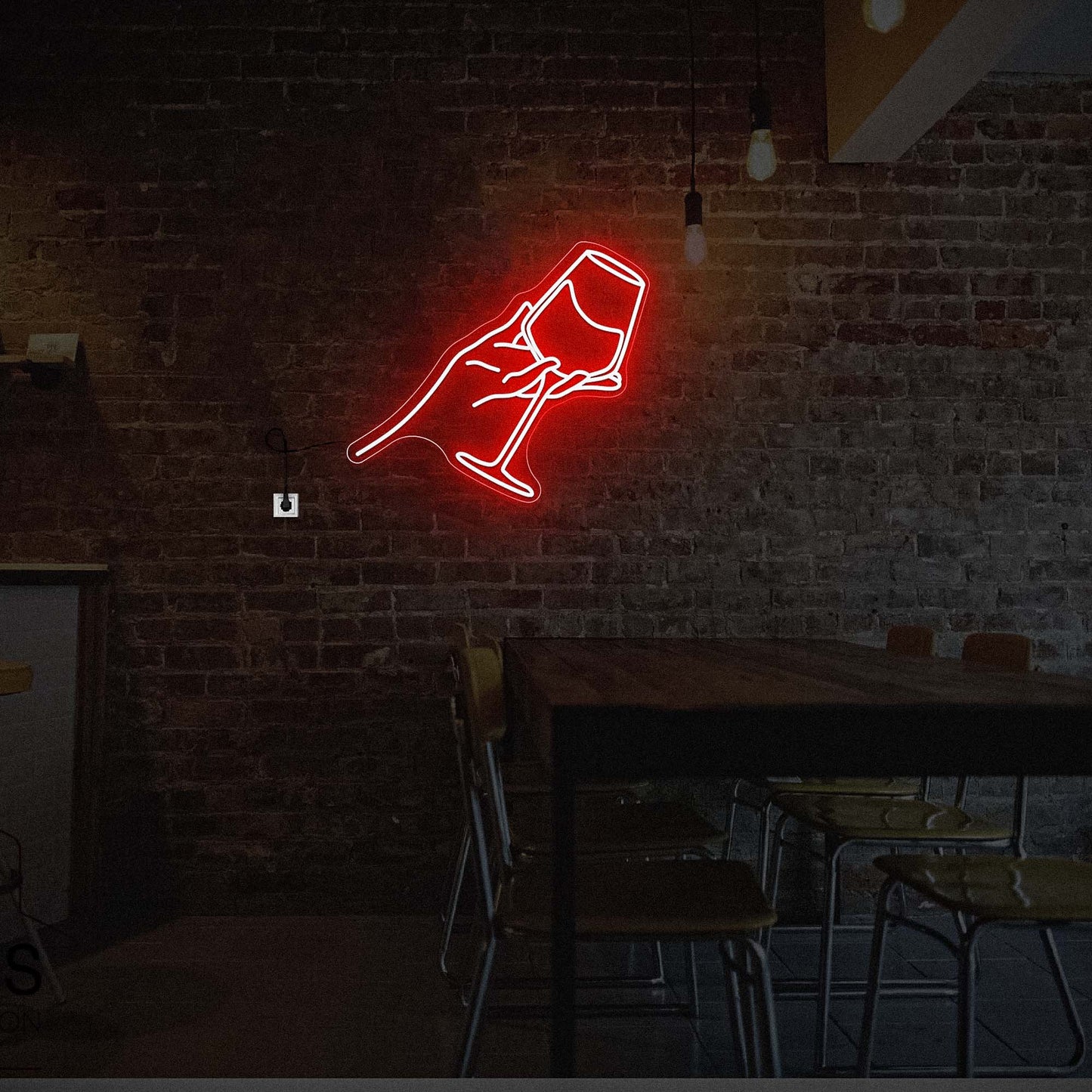 Wine Neon Sign Wall