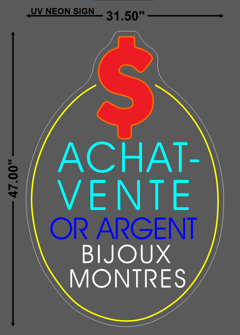 UV Neon Sign For Achat-Vente