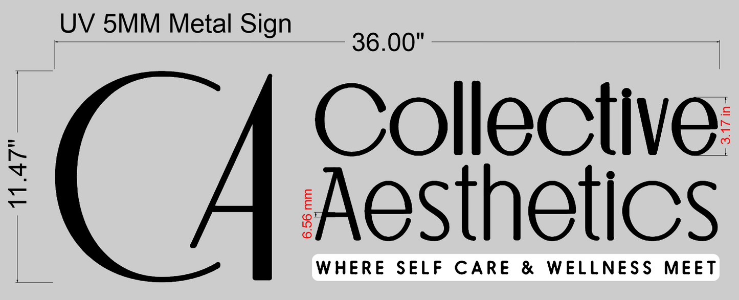 5mm Metal Sign For Collective Aesthetics