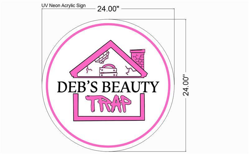 Deb's Beauty Round Acrylic Sign