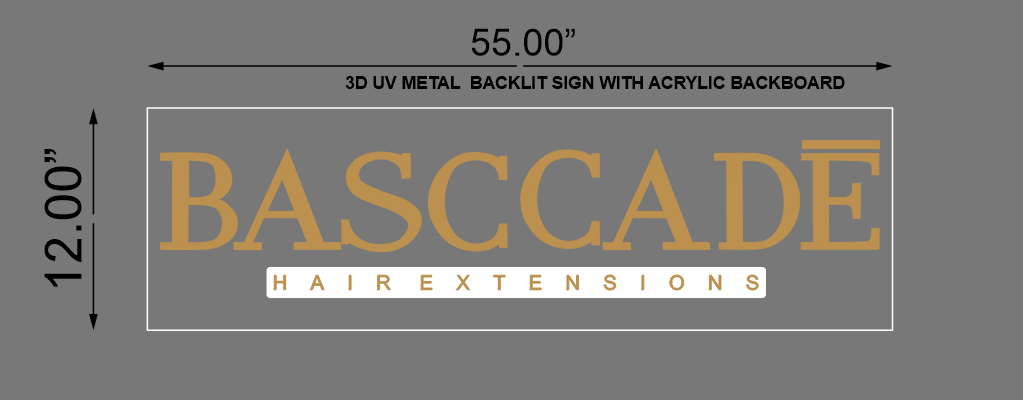 3D Metal Backlit with Acrylic Backboard Sign for Brittany - Neonsnest.com