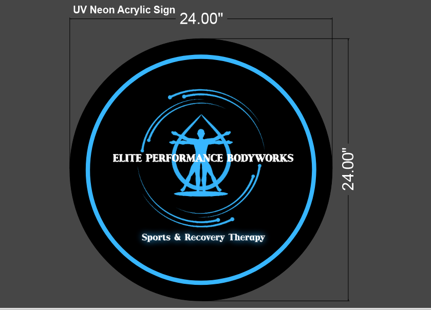 Custom Acrylic Sign For Elite Performance Bodyworks
