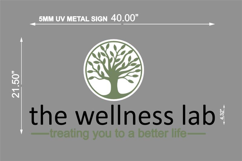 The Wellness Lab 5mm Metal Sign - Neonsnest.com