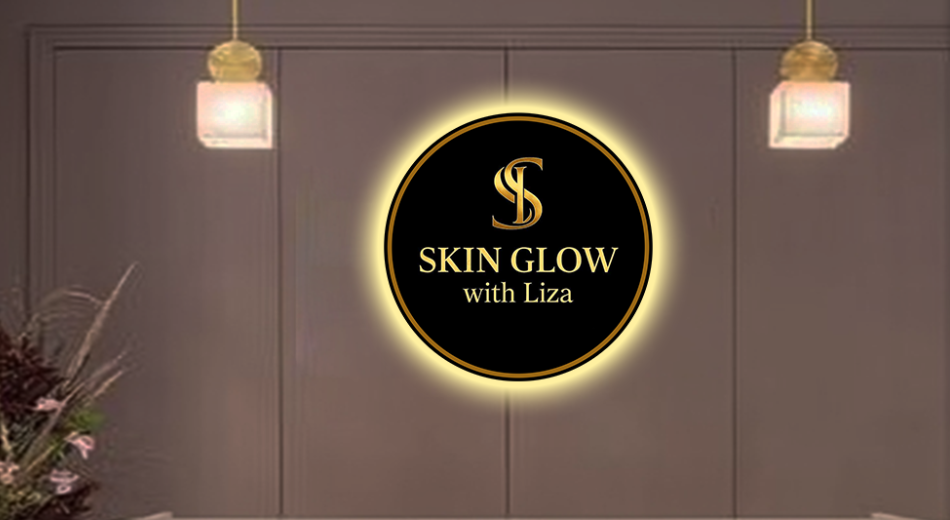 24" Round Acrylic Sign for Skin Glow