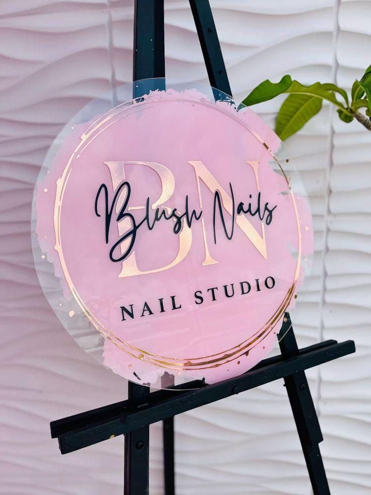 Custom Round Acrylic Business Sign – LED-Backlit Logo Display