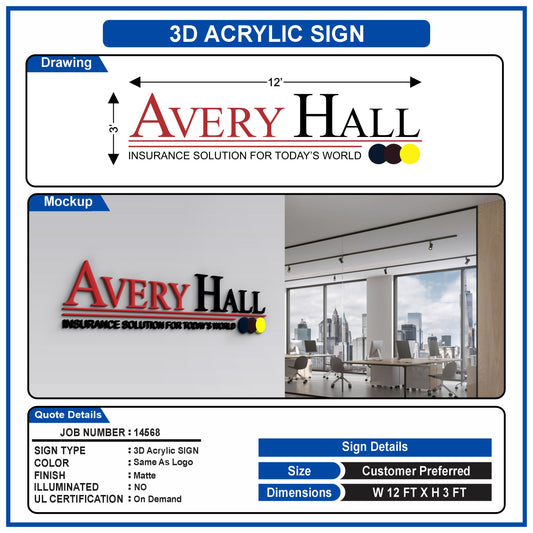 Custom Sign for Sienna Patterson ,  Acrylic Office Signs - Neonsnest.com