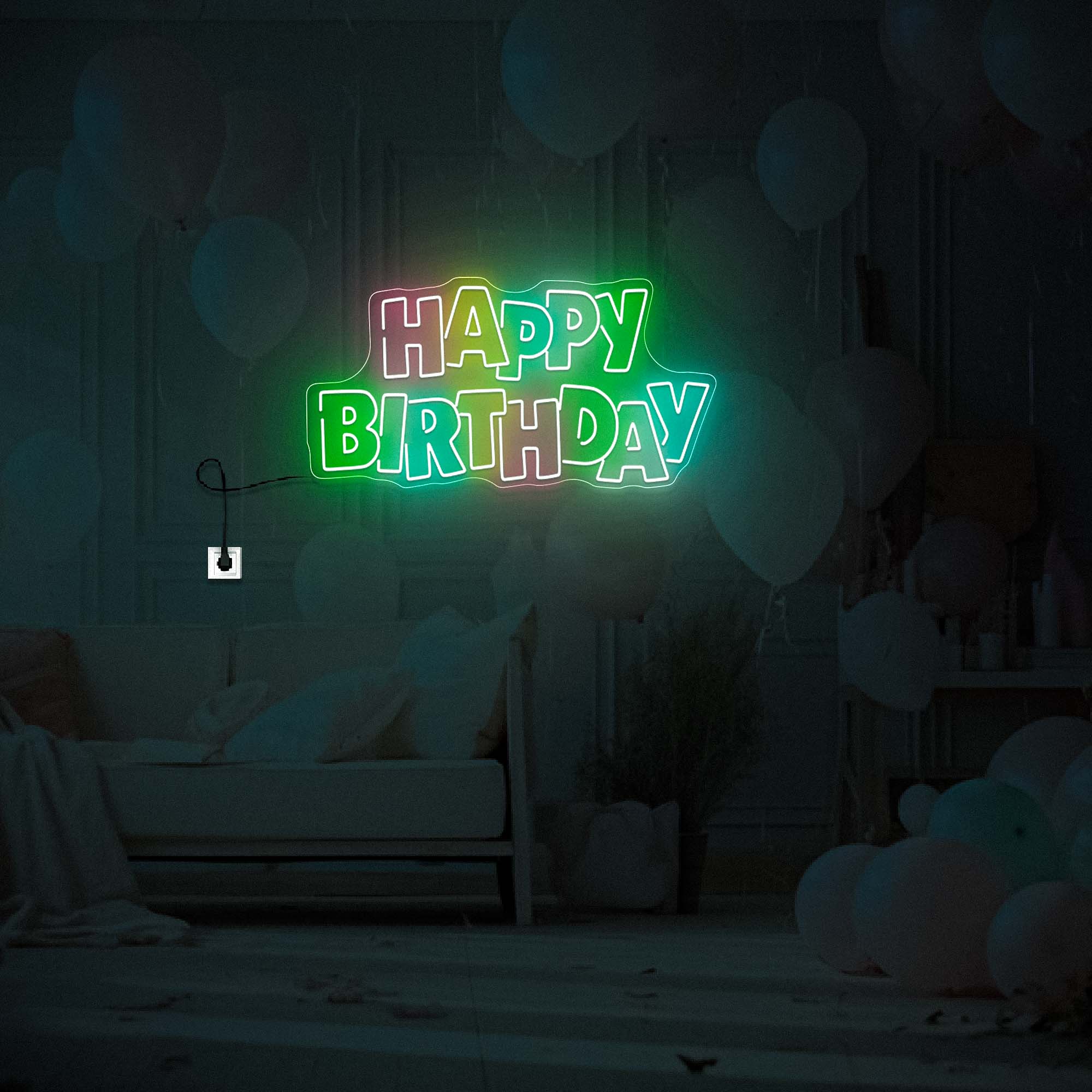 Happy Birthday Neon Sign