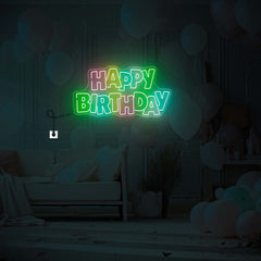 Happy Birthday Neon Sign