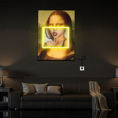 Mona Lisa UV Neon Sign