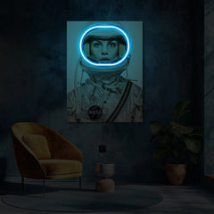 Jean Shrimpton Astronaut Neon Poster