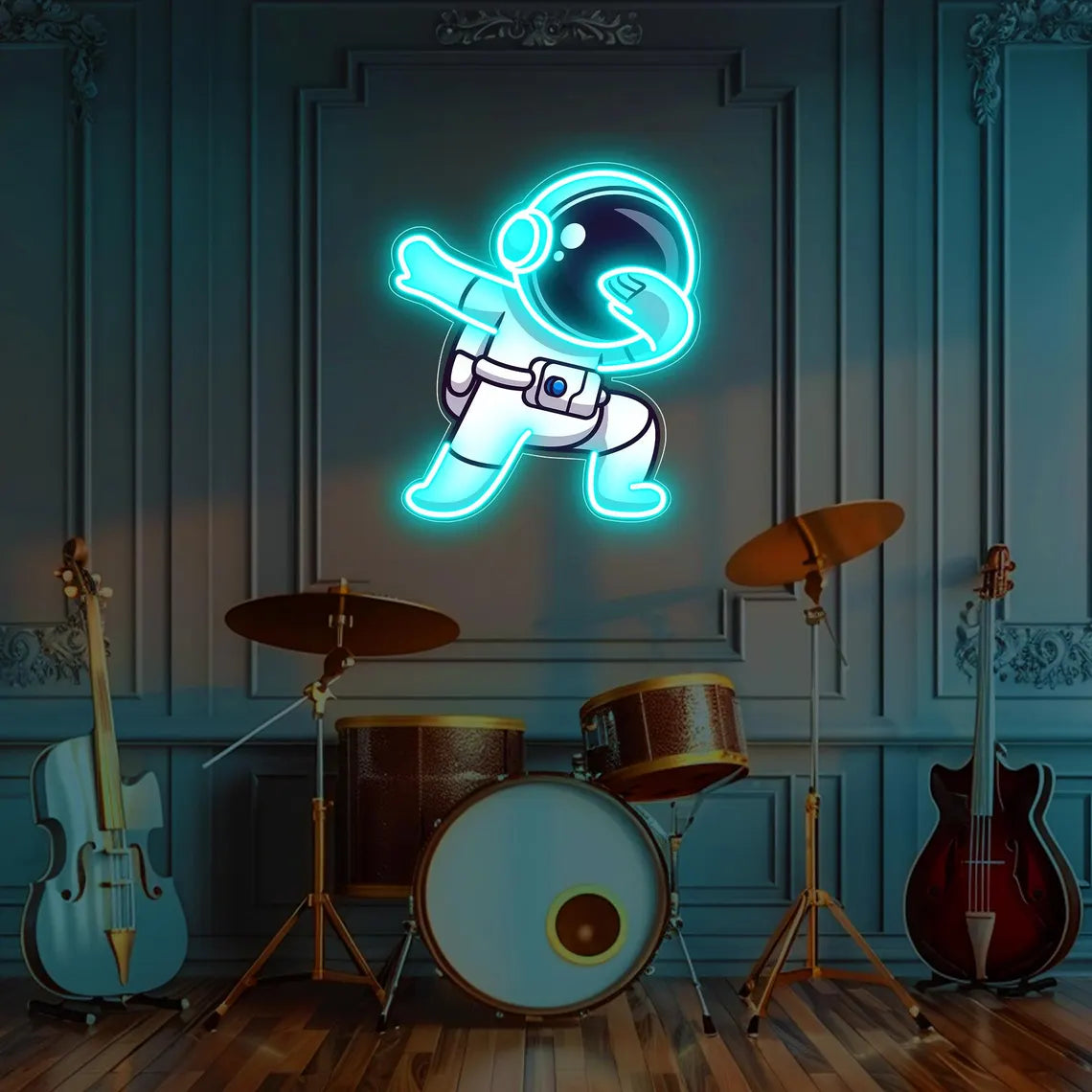 Astronaut Dabbing UV Neon Sign