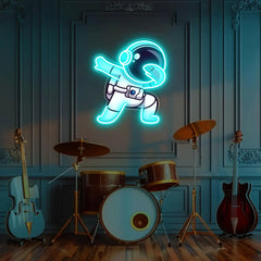 Astronaut Dabbing UV Neon Sign
