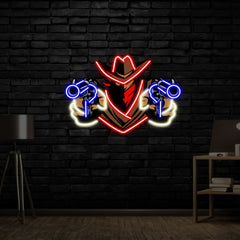 Cowboy UV Neon Sign