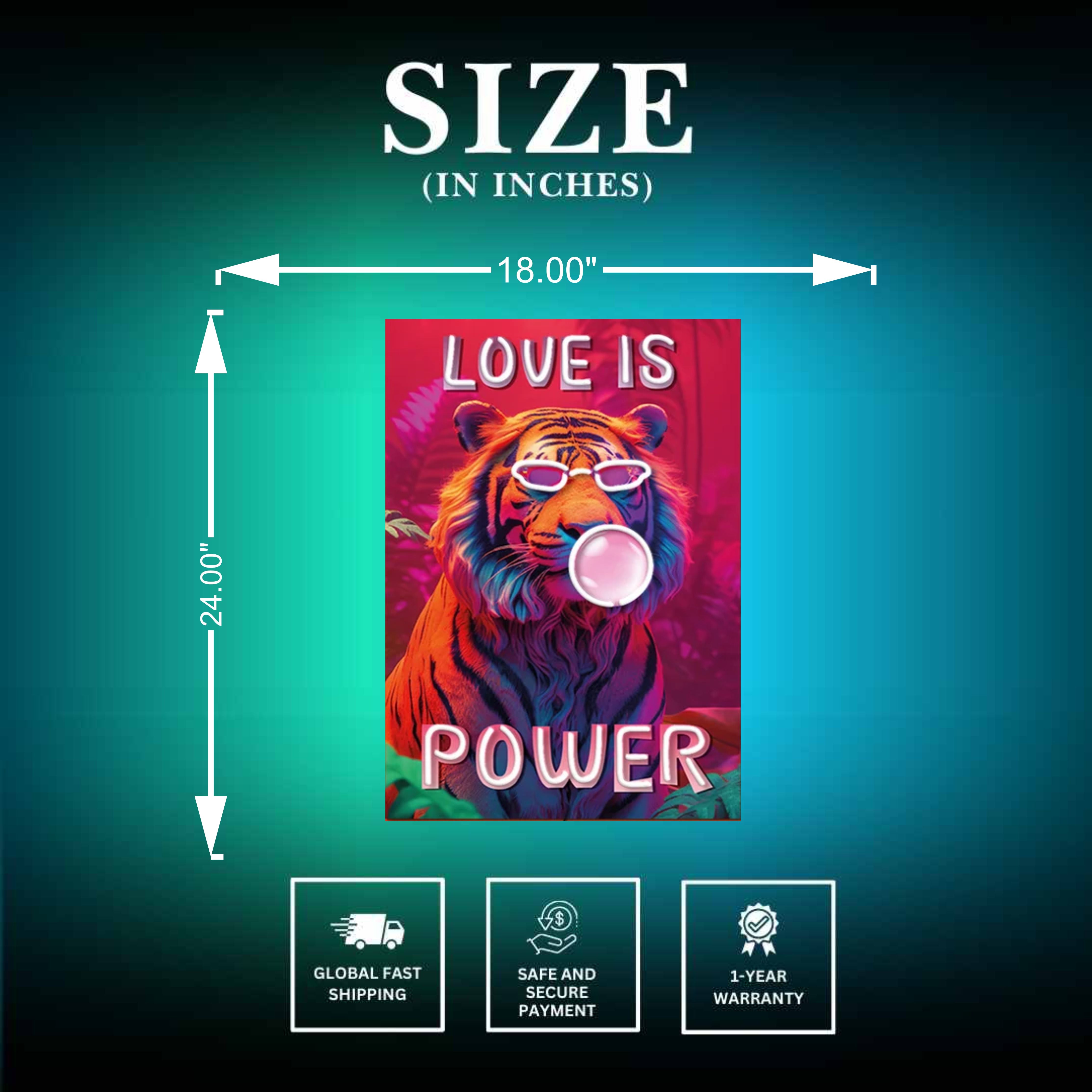 Love is Power UV Neon Sign