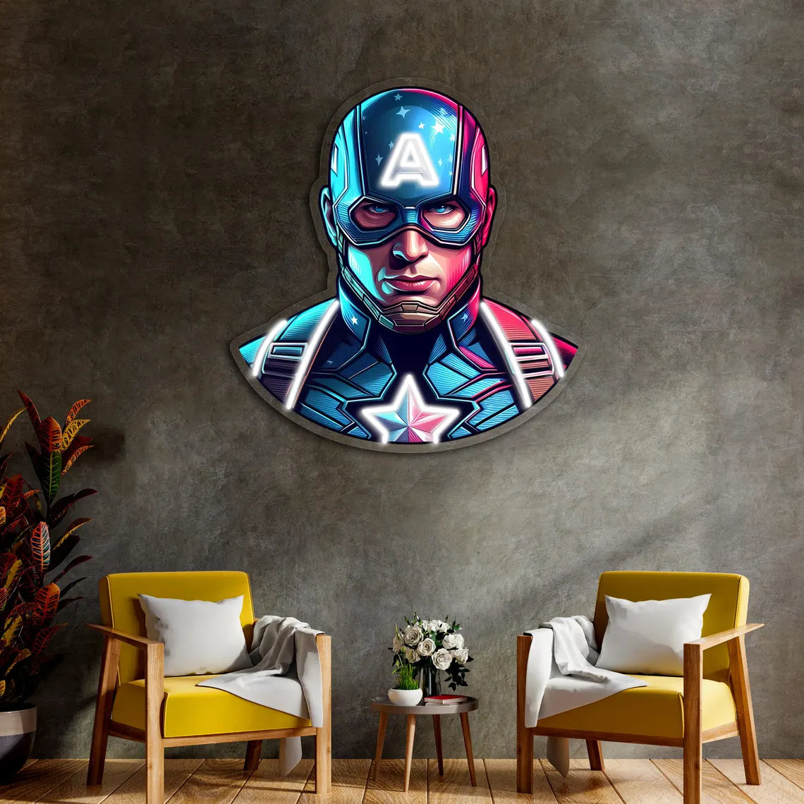 Captain America UV Neon Sign