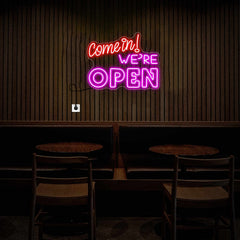 Come In, We're Open Neon Sign