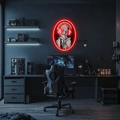 Einstein Chilling UV Neon Sign