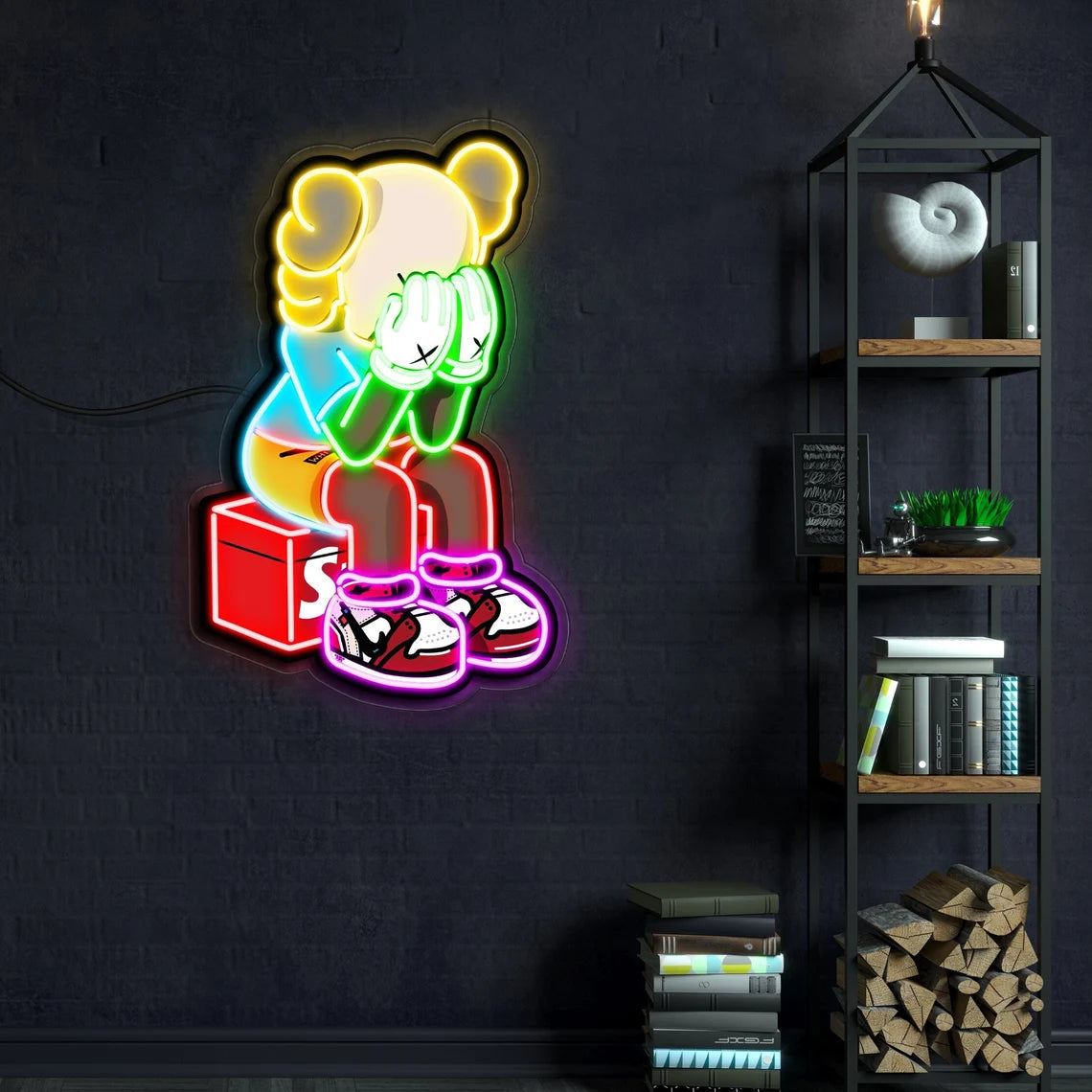 Kaws Anime UV Neon Sign