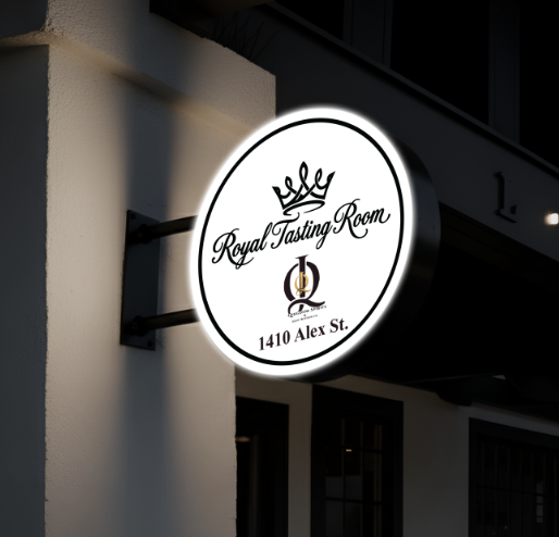 Royal Tasting Room Lightbox Sign