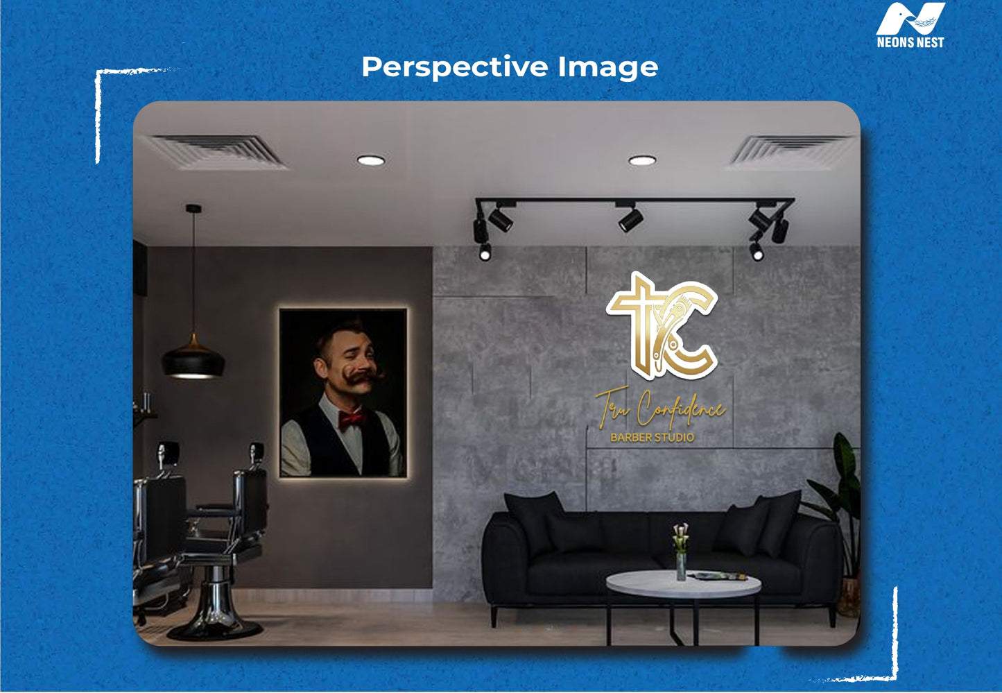 2D Acrylic Sign-Tru Confidence Barber studio