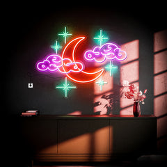 Moon Star Cloud Neon Sign