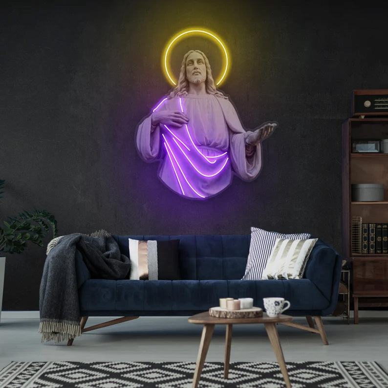 Jesus Christ UV Neon Sign