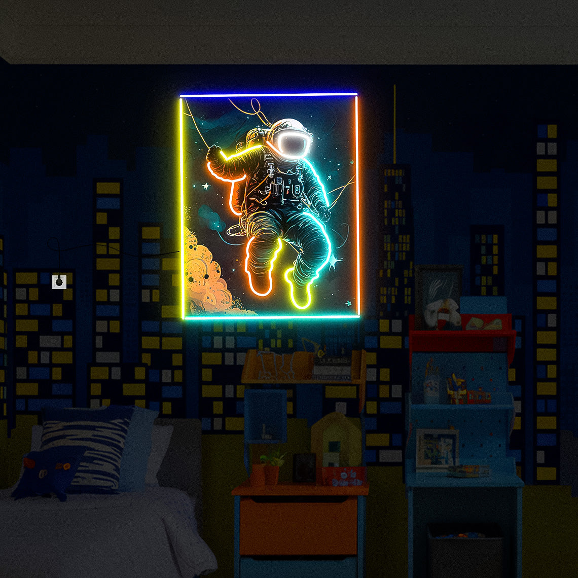 Astronaut UV Neon Sign