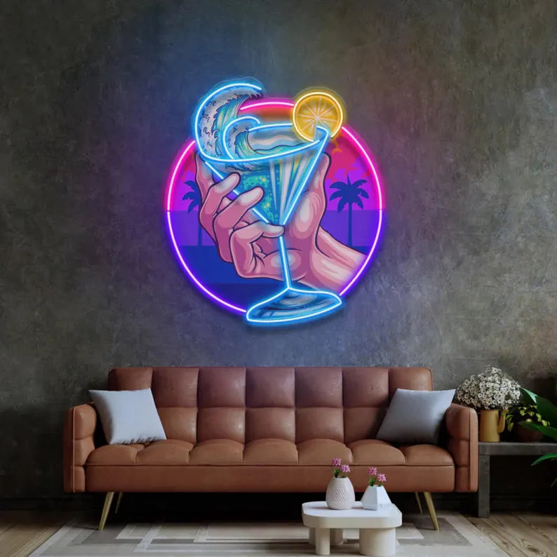 Cocktail UV Neon Sign